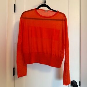 RACHEL COMEY Orange Sheer Sweater